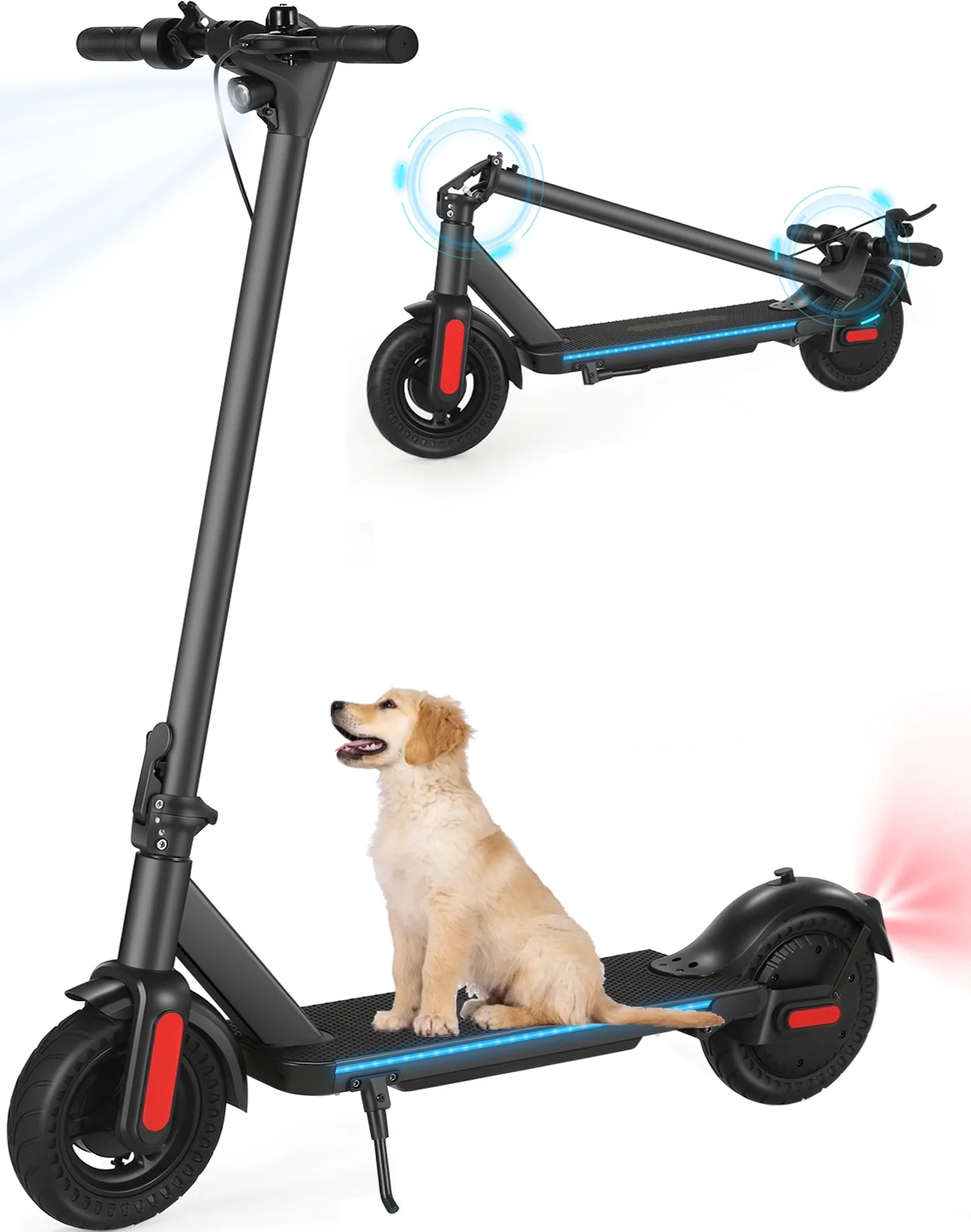 500W Foldable Electric Scooter for Adults 10" Electric Kick Scooter, Max 20 mph & 20 mile Range Commuting E-Scooter, Dual Brakes, 3 Speed Modes