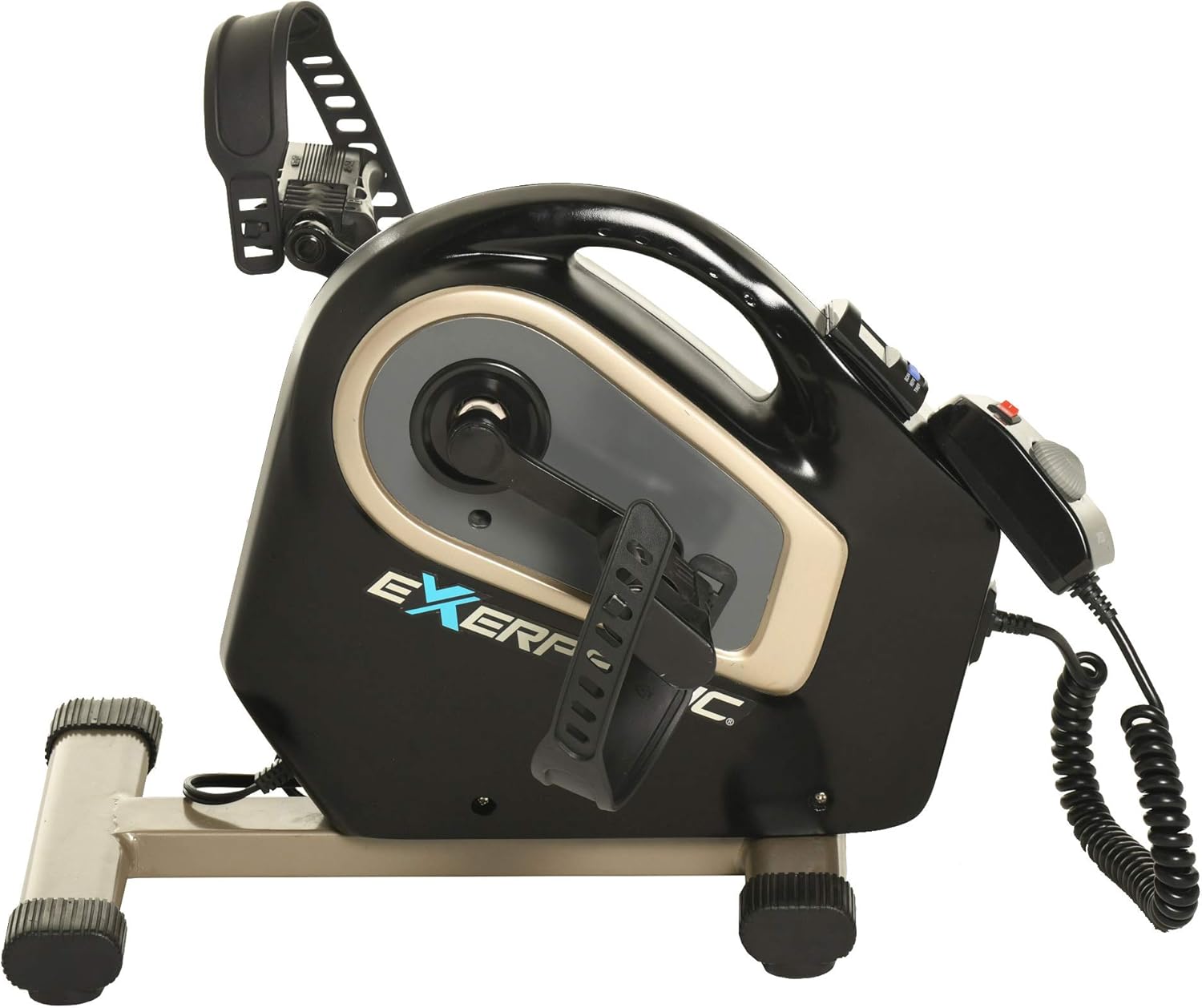 Exerpeutic 2000M Motorized Electric Legs and Arms Pedal Exerciser Mini Exercise Bike, Black