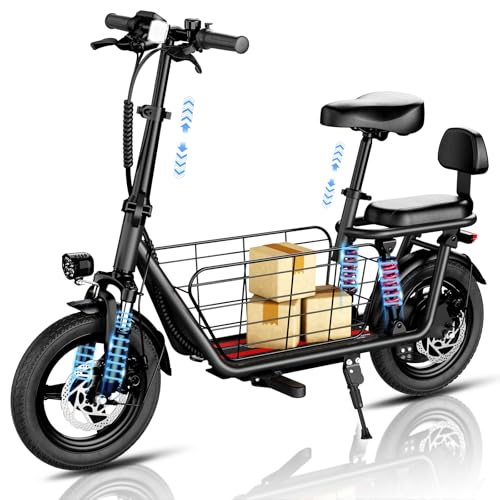 WINDHORSE 850W Peak Electric Scooter with Seat, 22MPH & 25 Miles Range, Dual Shock Absorbing, 3 Gear Speed, 14" Pneumatic Tire