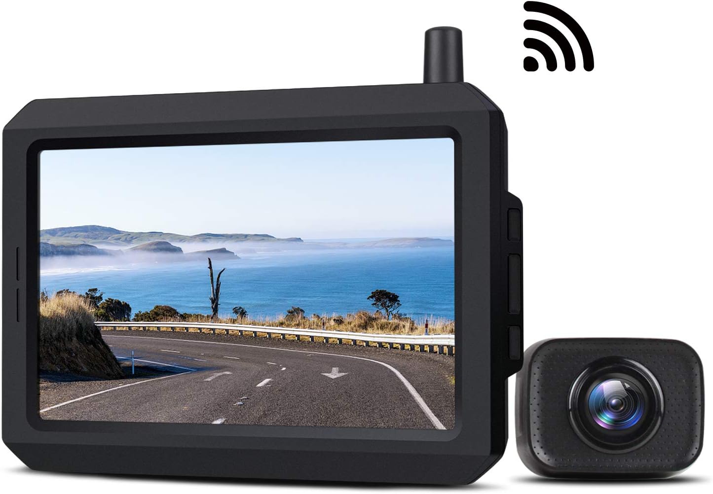 5 Inch Wireless Backup Camera Kit with Digital Signal, Waterproof Rear View Camera with 5″ TFT-LCD Monitor, Ideal for Sedans, Pickup Truck, SUV