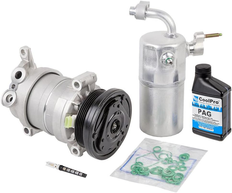 AC Compressor & A/C Repair Kit For Chevy Silverado GMC Sierra 1500 V8 1999 2000 2001 2002 Replaces Delphi HU6 - BuyAutoParts 60-80142RK New