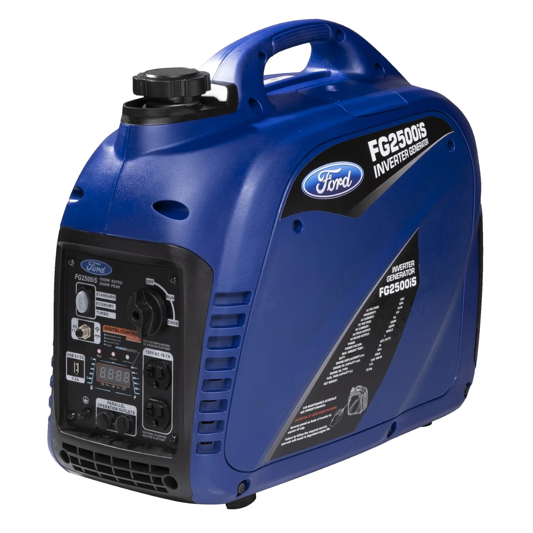 Ford 2,500-Watt Super Quiet Gasoline Powered Inverter Generator – CARB Compliant