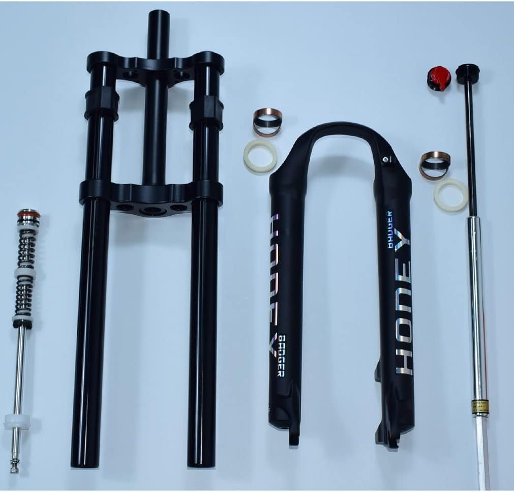 Bike Forks DH Mountain Bike Downhill Suspension Fork ，26 27.5 29 Inch XC Air Fork ，Travel 140mm Double Shoulder 1/1-8 Straight Front Fork Disc Brake
