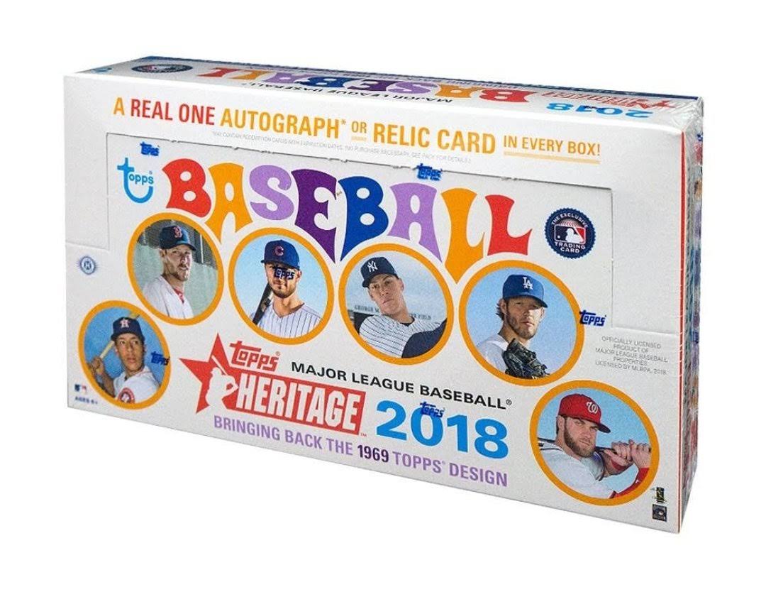 MLB Topps 2018 Heritage Baseball Trading Card Hobby Box