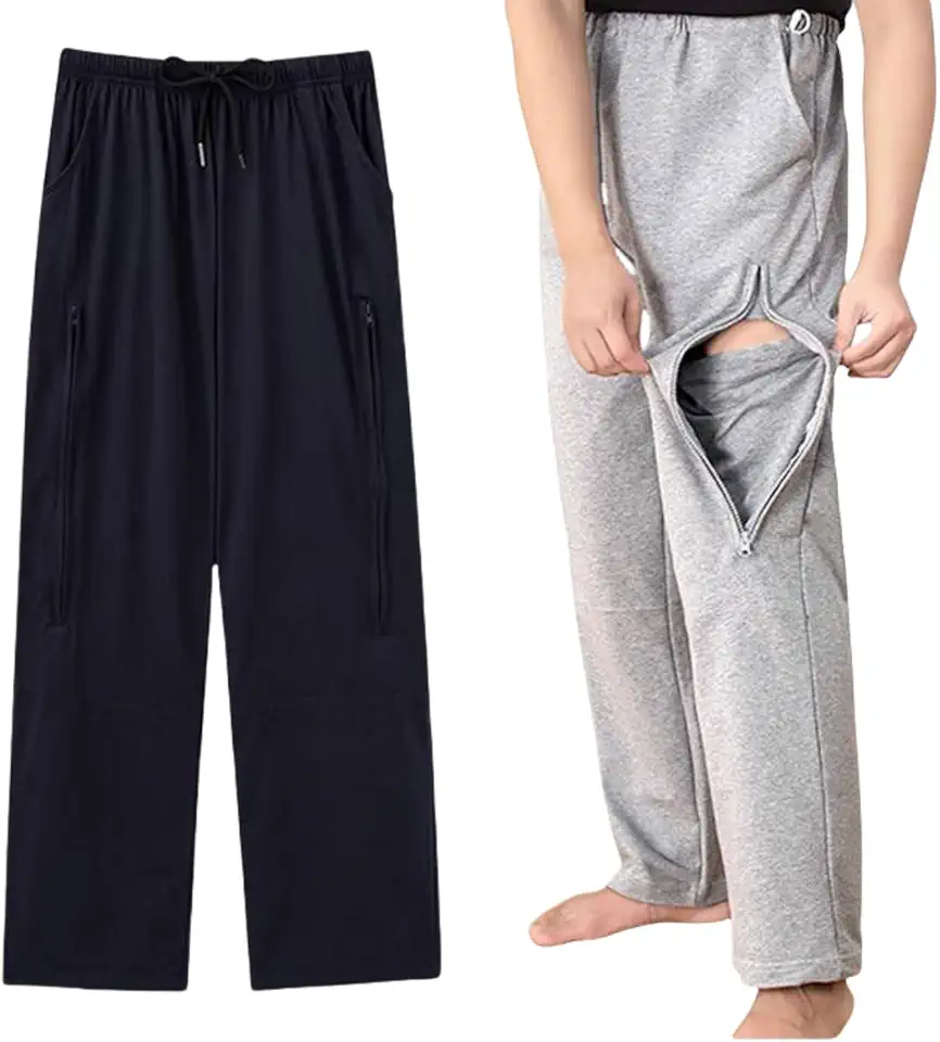 Catheter Leg Bag Pants for Men/Women,Pants for bedridden Patients,Catheter Clothing,Cotton Pants for Urine Bags After Surgery