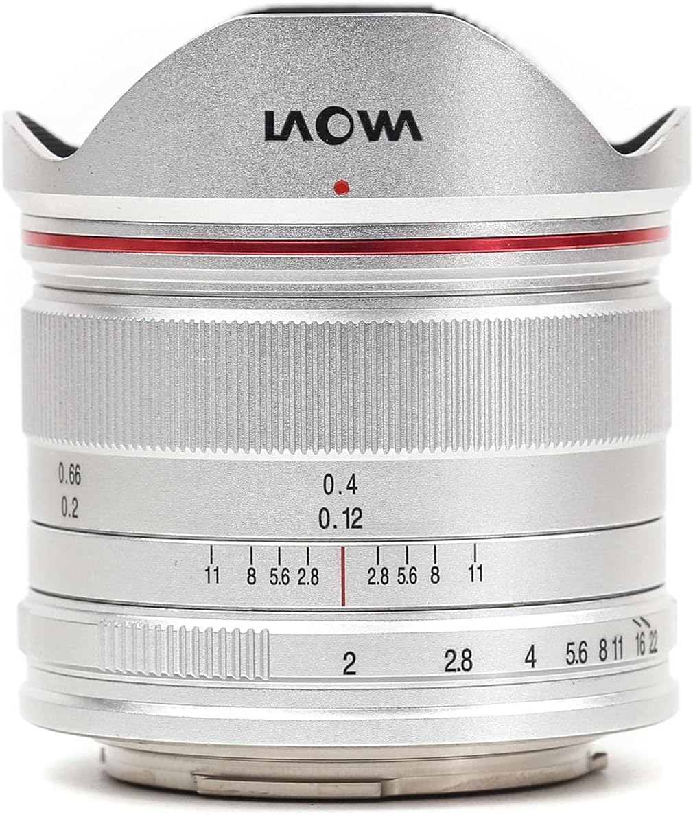 Venus Laowa 7.5mm f/2 Lens Lightweight for Micro Four Thirds Mount, Silver