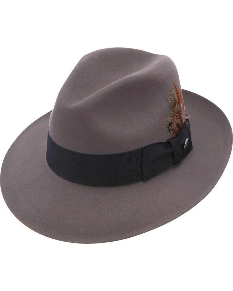Stetson Pinnacle Beaver Fur Felt Fedora Hat: Size: 7 1/4 Caribou
