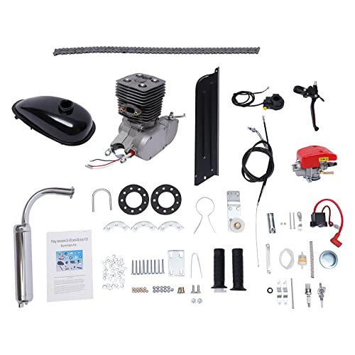 Upyouths 100CC Bicycle Engine Kit Full Set 4-Stroke Gas Motorized Motor Bike Air-Cooling Bicycle Motor Kit Gas Motor Bike Kit Petrol Gas Motorized