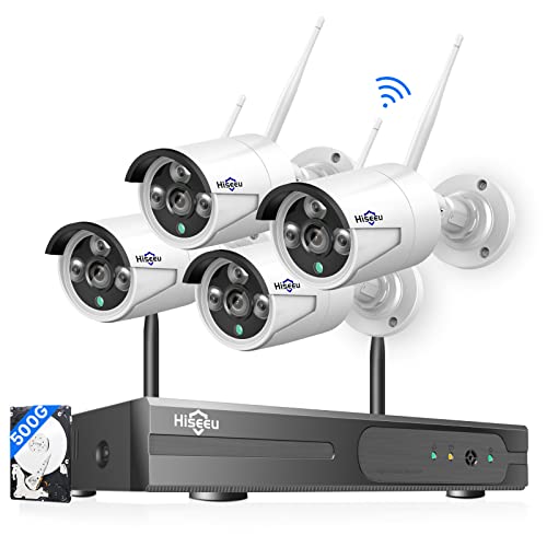 [Wireless Pro, 100ft Range] Hiseeu Wireless Security Camera System, Expandable 16CH 4K NVR