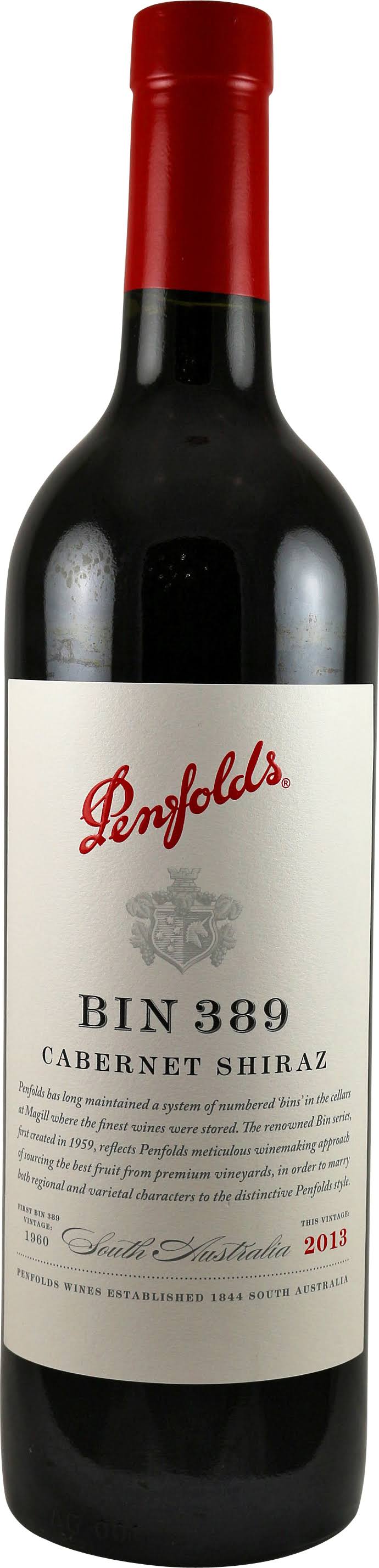 Penfolds Bin 389 Cabernet Shiraz, Australia (Vintage Varies) - 750 ml bottle