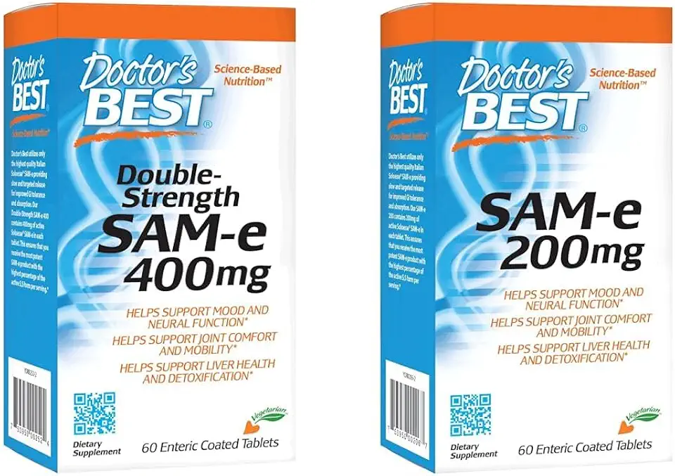 Doctor's BEST SAM-e 400 mg, Vegan, Gluten Free, Soy Free, Mood and Joint Support