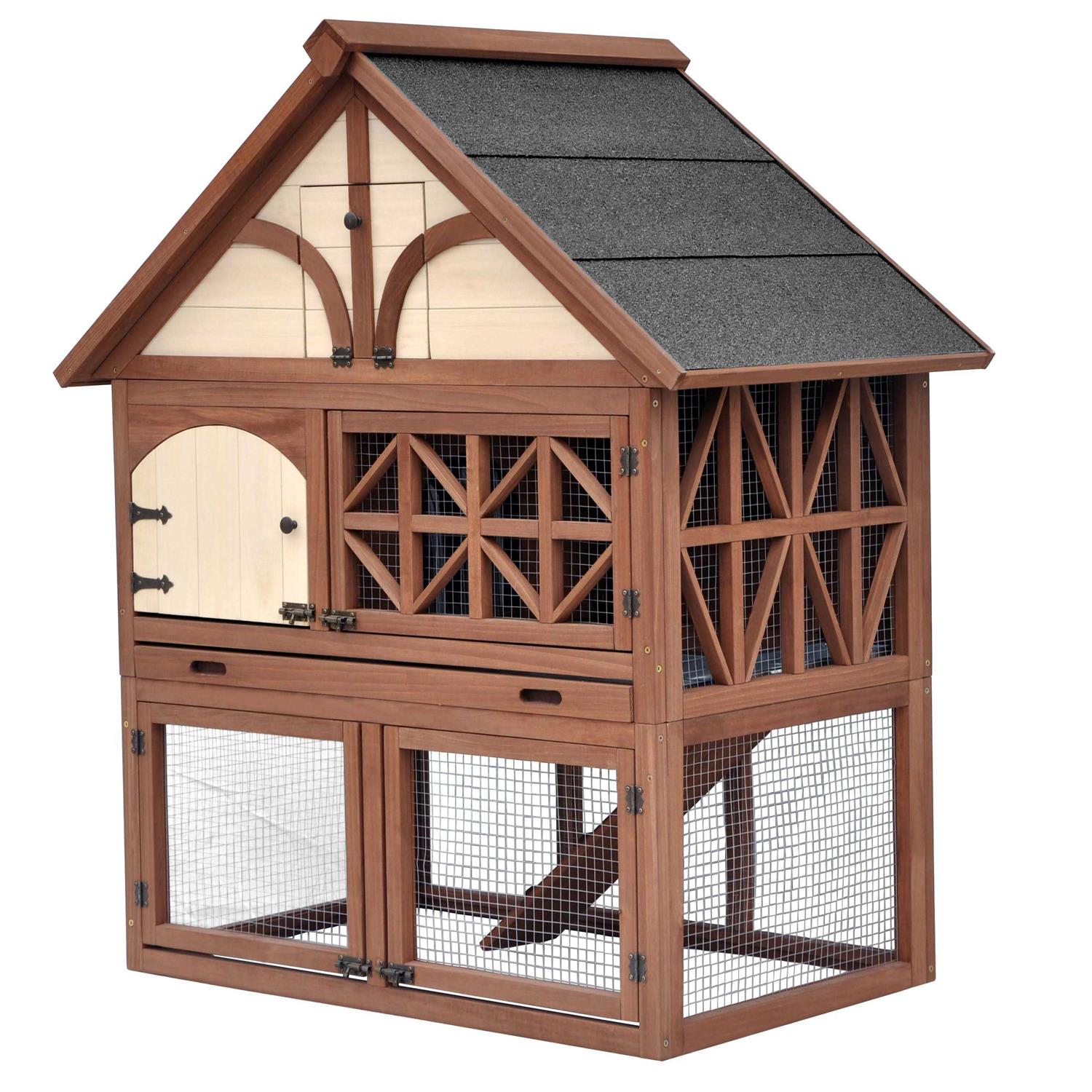 Merry Products Tudor Rabbit Hutch - Pet Supplies online store