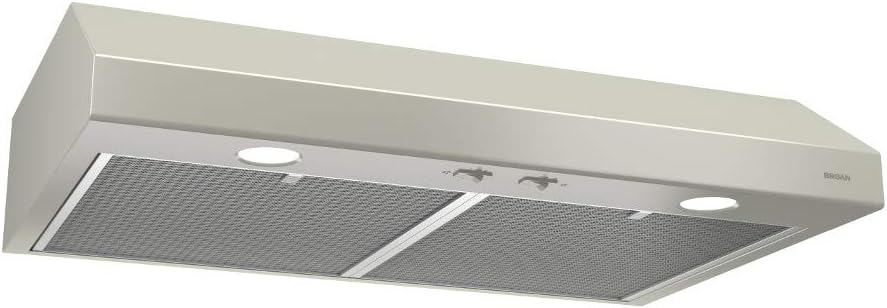 Broan-NuTone BCSD130WW Glacier Range Hood with Light, Exhaust Fan for Under Cabinet, White, 30-inch