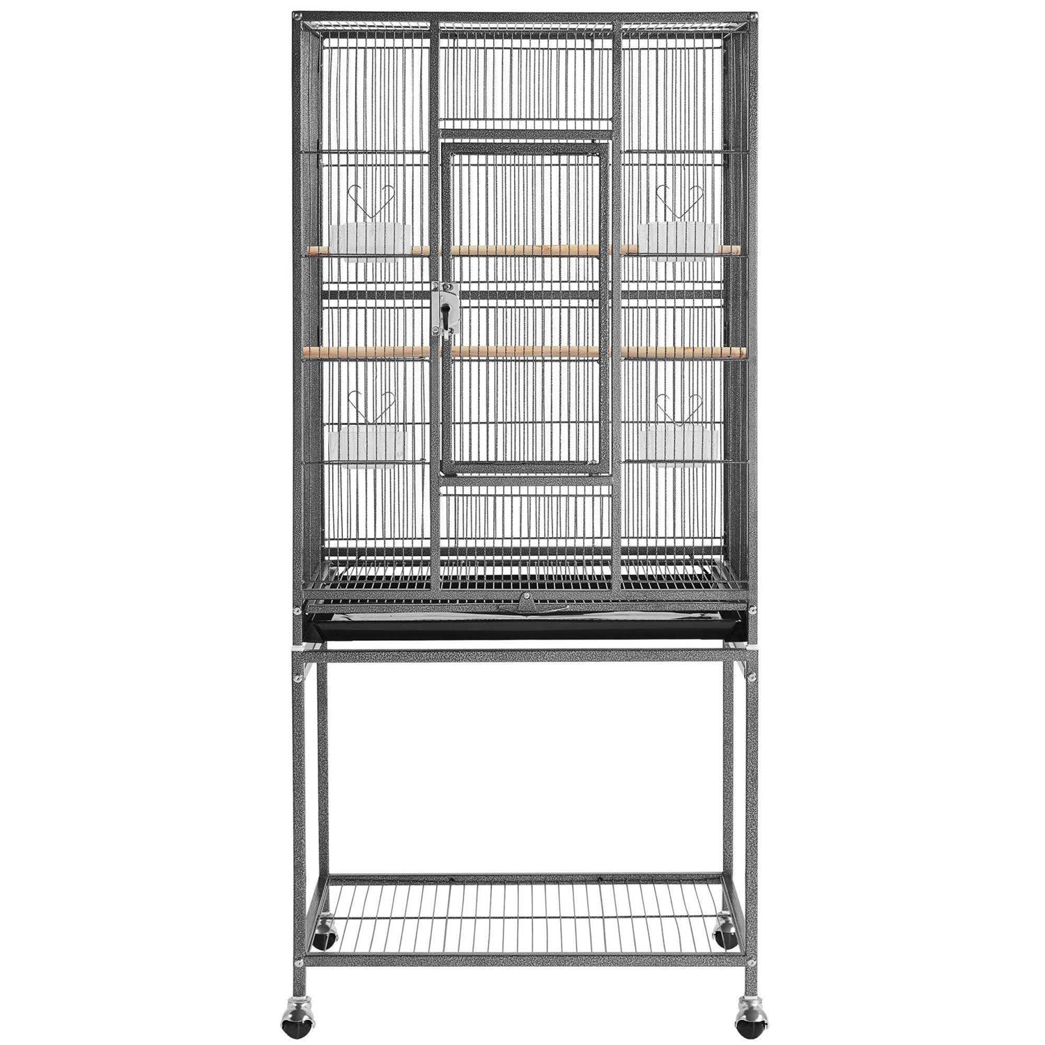 Topeakmart Metal Bird Cage with Rolling Detachable Stand - Pet Supplies online store