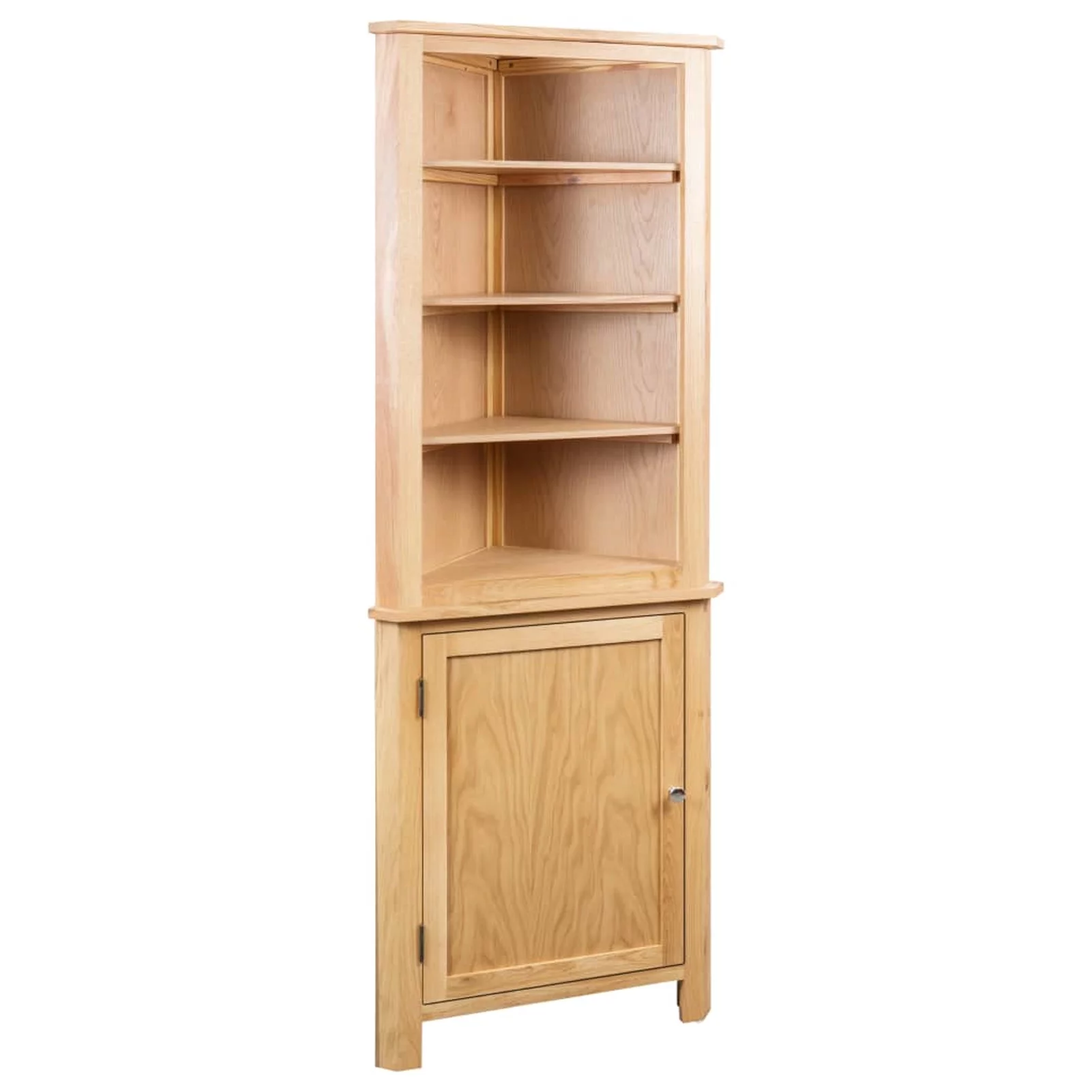 Andoer Corner Cabinet 23.2"x14.1"x70.8" Solid Oak Wood