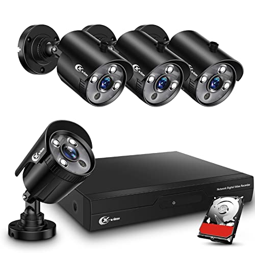 XVIM 8CH 1080P Home Security Camera System, H.264+1080P Indoor Outdoor CCTV Cameras, 4PCS Wired Outdoor Surveillance Cameras, 1TB Hard Drive