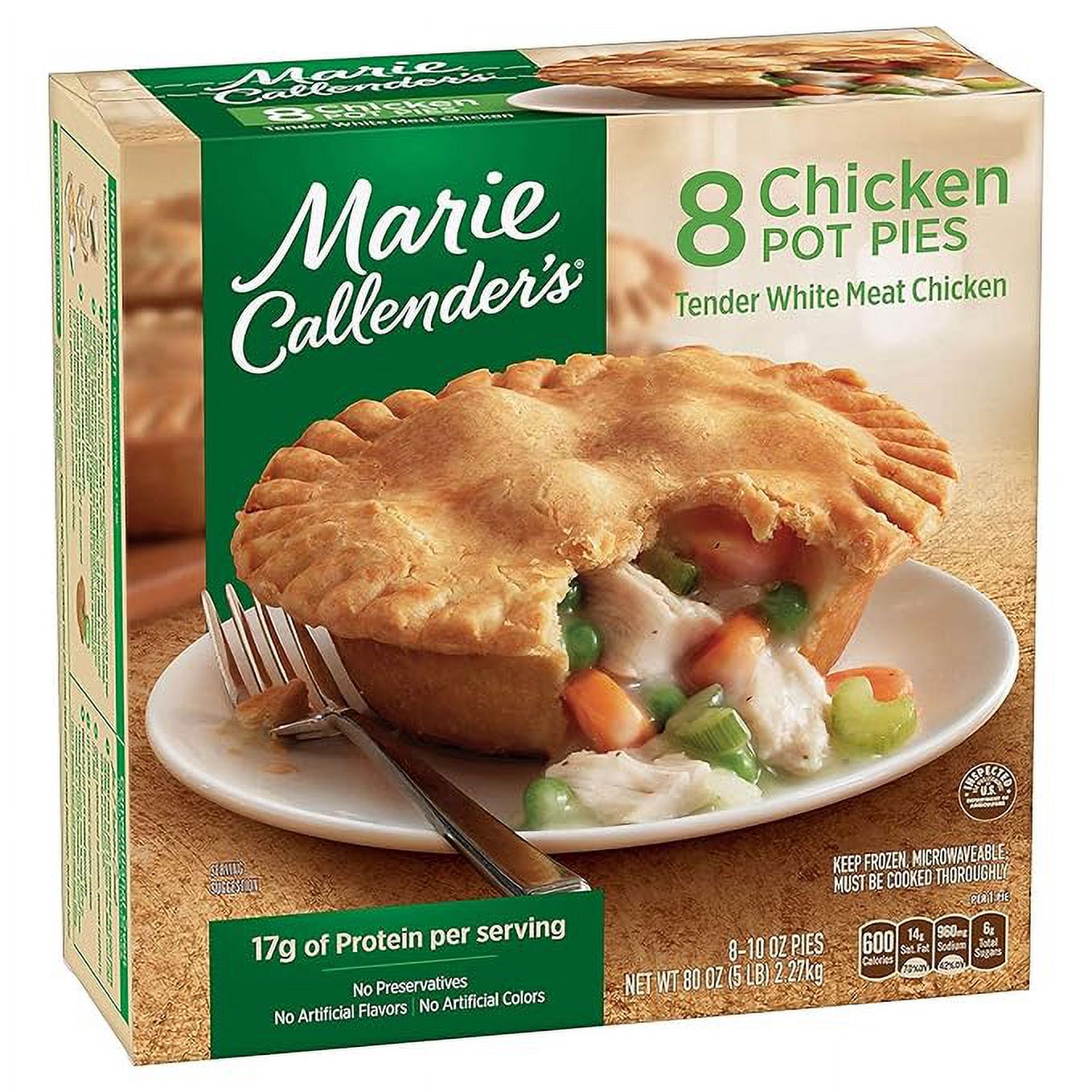 Marie Callender's Chicken Pot Pie | Two Boxes of 8 pies | Made with tender white meat chicken - All Natural