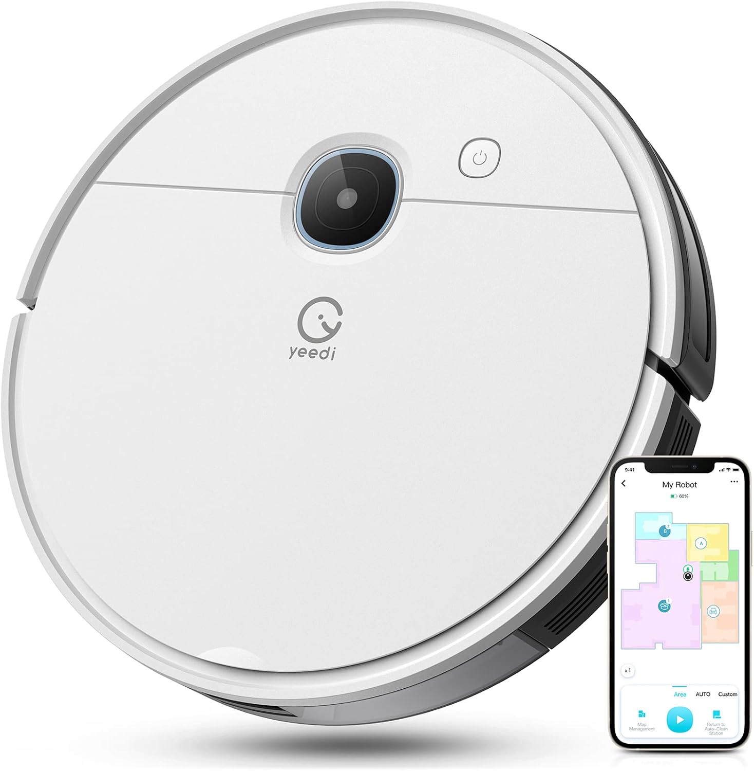 yeedi vac Robot Vacuum, Compatible with Self-Empty Station and Mopping Modular, 3000Pa Suction Power, Carpet Detection