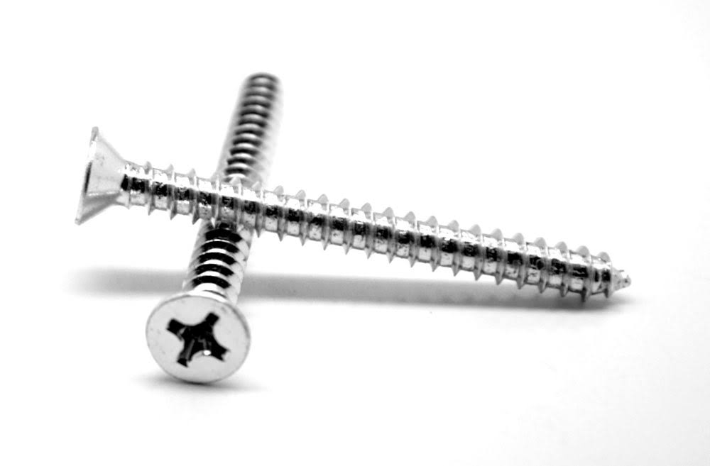 #14-10 x 3 1/2 Sheet Metal Screw Phillips Flat Head Type A Low Carbon Steel Zinc Plated