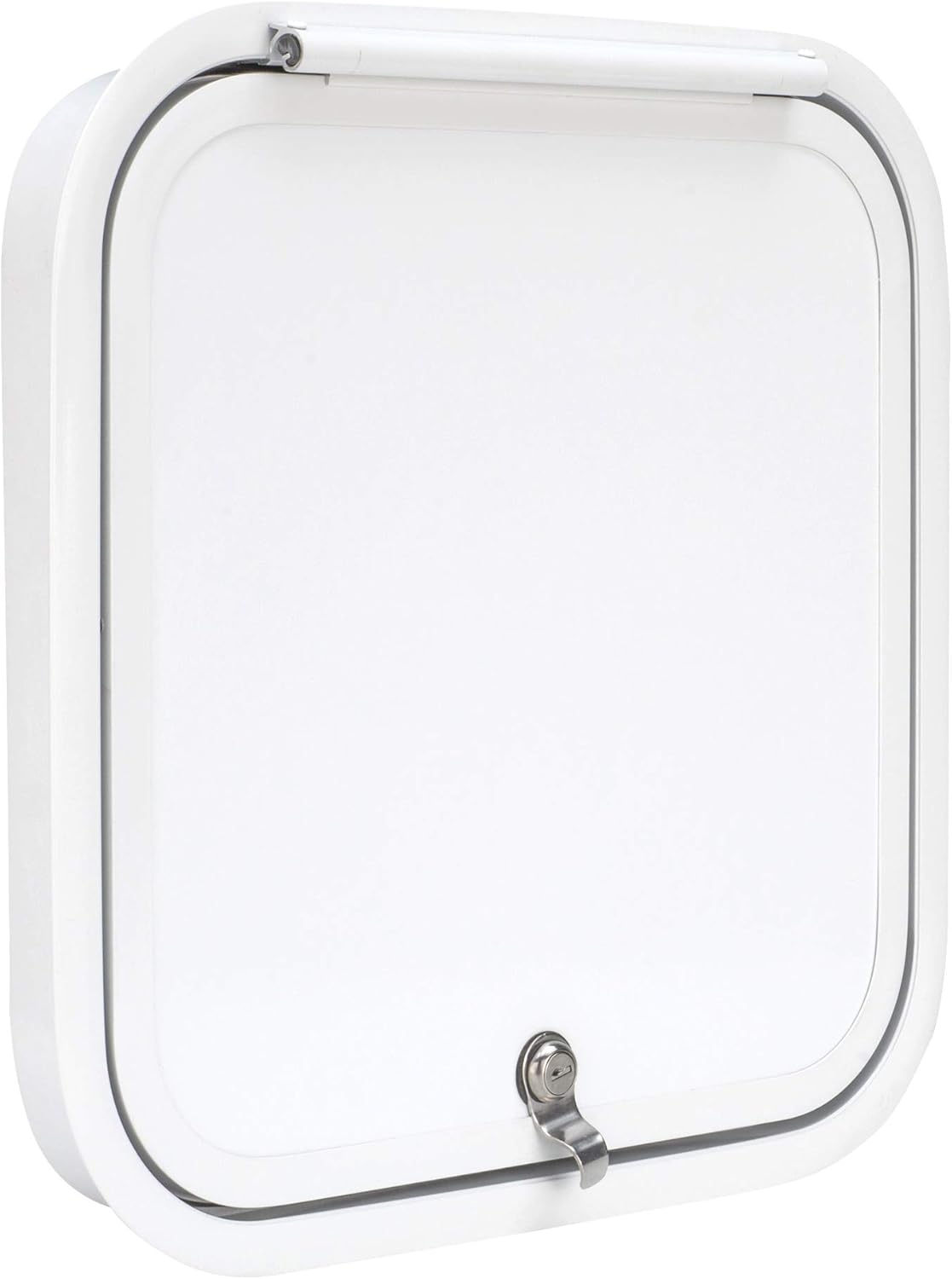 RecPro RV Baggage Door 18 Wide x 18 High with Rounded Corners for RVs| Compartment Storage Doors with Top Hinge for Campers | Trailer Compartment