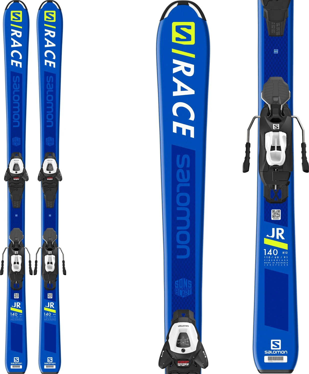 Salomon S/Race Jr Medium Skis w/ L6 GW Bindings