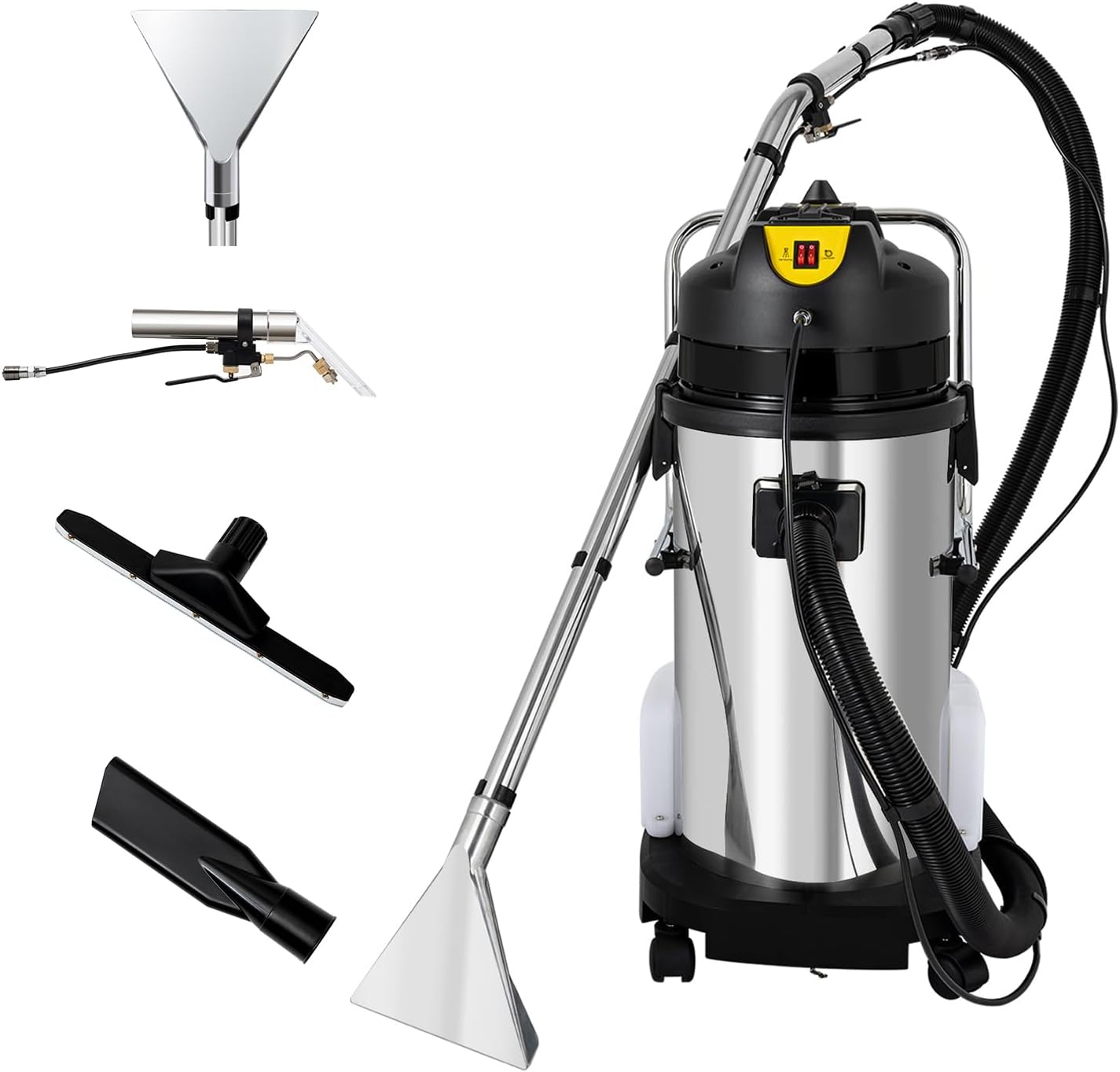 40L Commercial Carpet Cleaner, 3 in 1 Multi-Purpose Wet Dry Vacuum Cleaner Portable Carpet Cleaning Machine