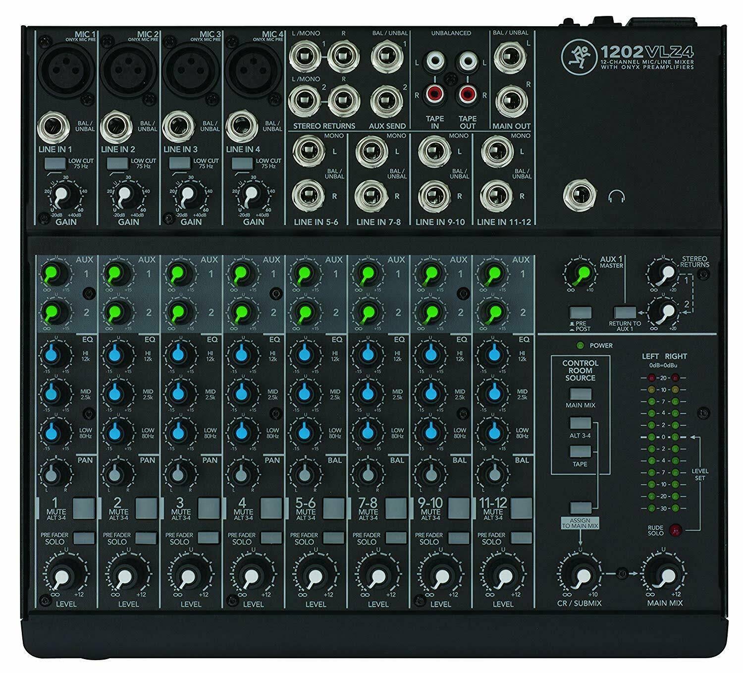 Mackie 1202VLZ4 12-Channel Compact Mixer - Megean