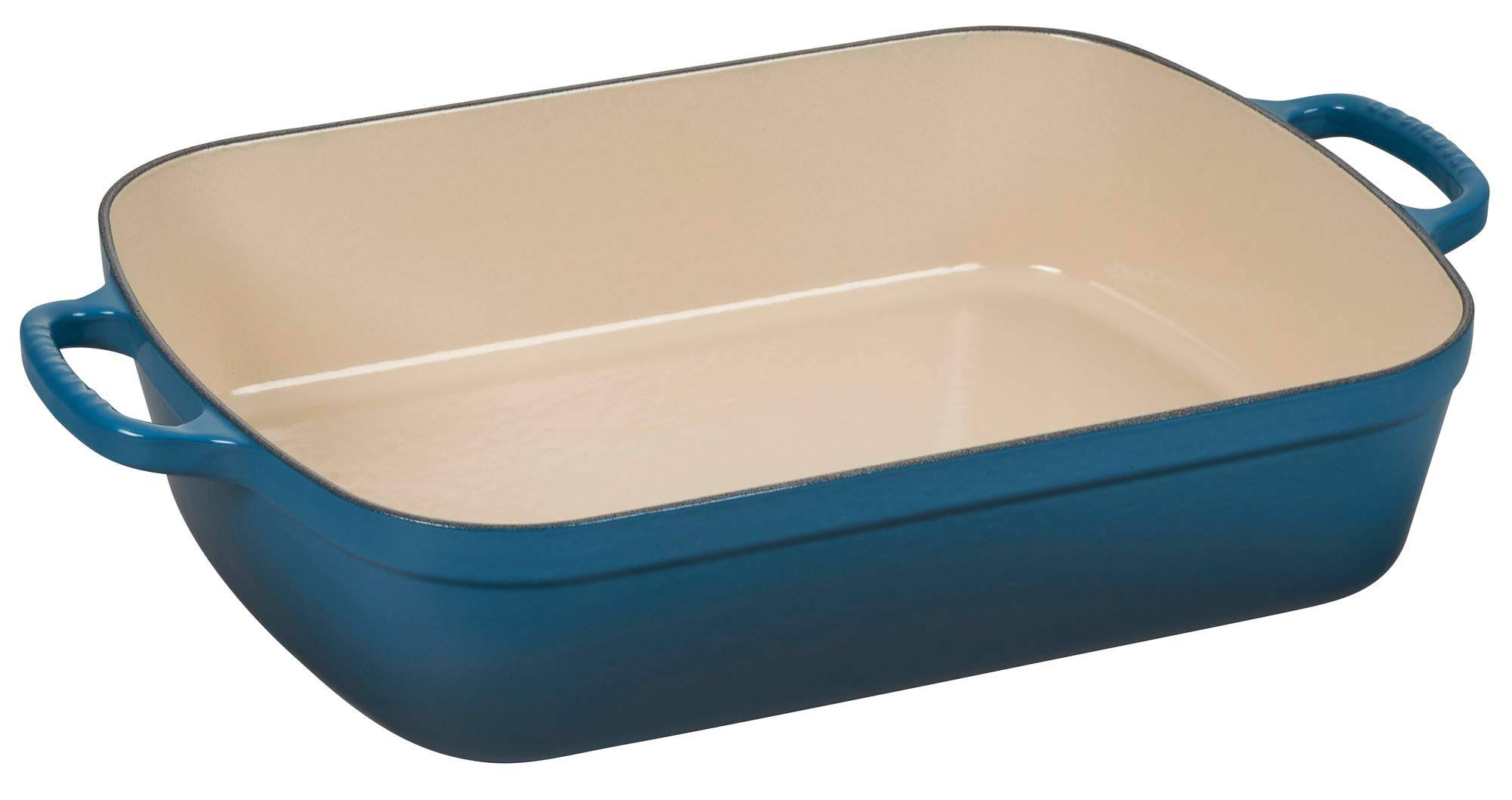 Le Creuset Cast Iron Signature Roaster | Deep Teal, 7 qt.
