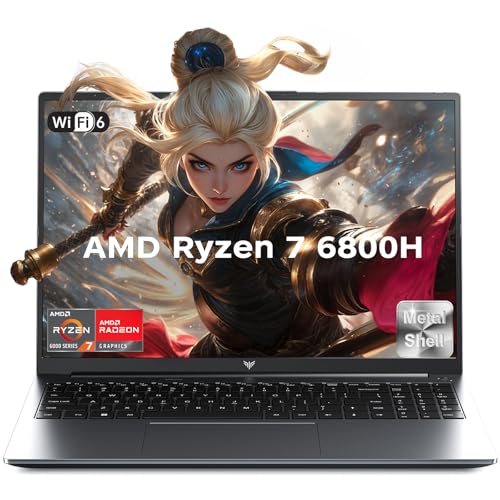 ACEMAGIC 2025 Gaming Laptop, Laptop Computer with AMD Ryzen 7 6800H (8C/16T, Up to 4.7GHz), 16GB DDR5 512GB NVMe SSD Windows 11 Laptop
