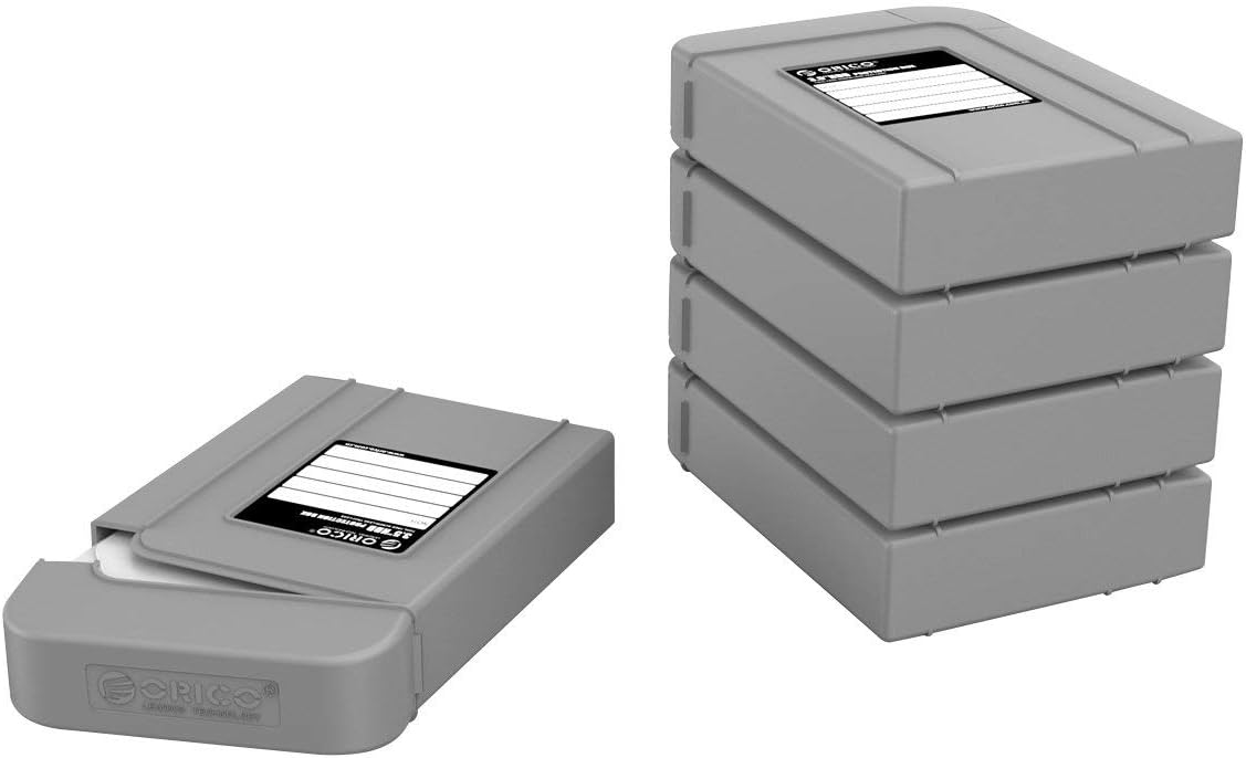 ORICO 3.5 Inch Hard Drive Case Protective Box with Anti-Static ,Shockproof and Dustproof Function, Storage Case for HDD External Hard Drive Case,Gray