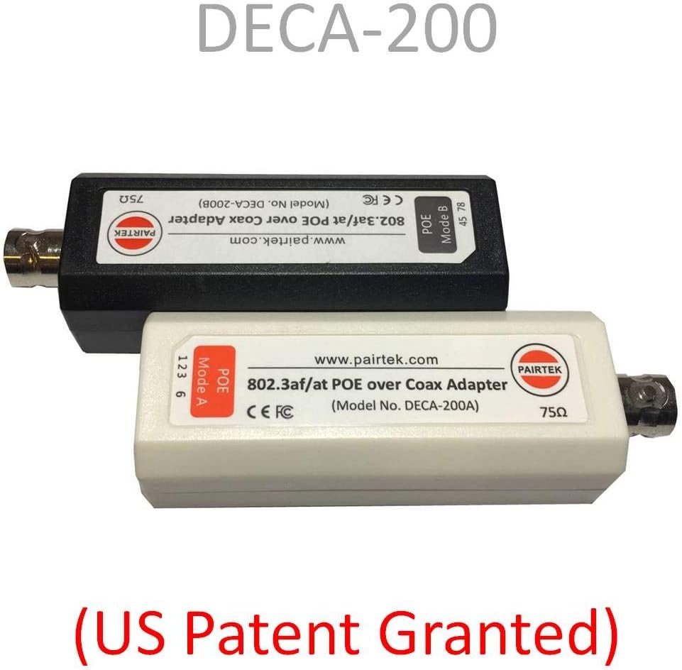 POE-Over-Coax Adapter Kit (DECA-200) - Twin Pack - by PAIRTEK
