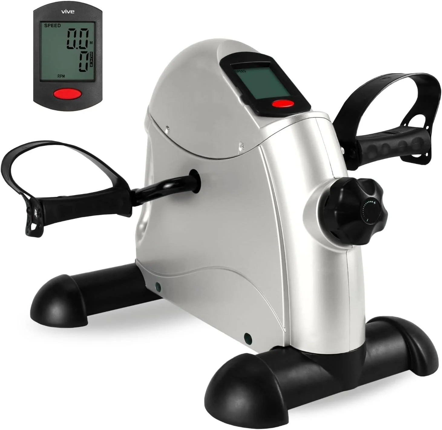 Under Desk Bike Pedal Exerciser - Stationary Exercise Leg Peddler - Low Impact, Portable Mini Cycle Bike for Under Your Office Desk