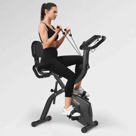 Relife Sports 3 in 1 Upright Exercise Bike with Resistance Bands Recumbent Stationary Bike for Home - Sports Supplies Online Store