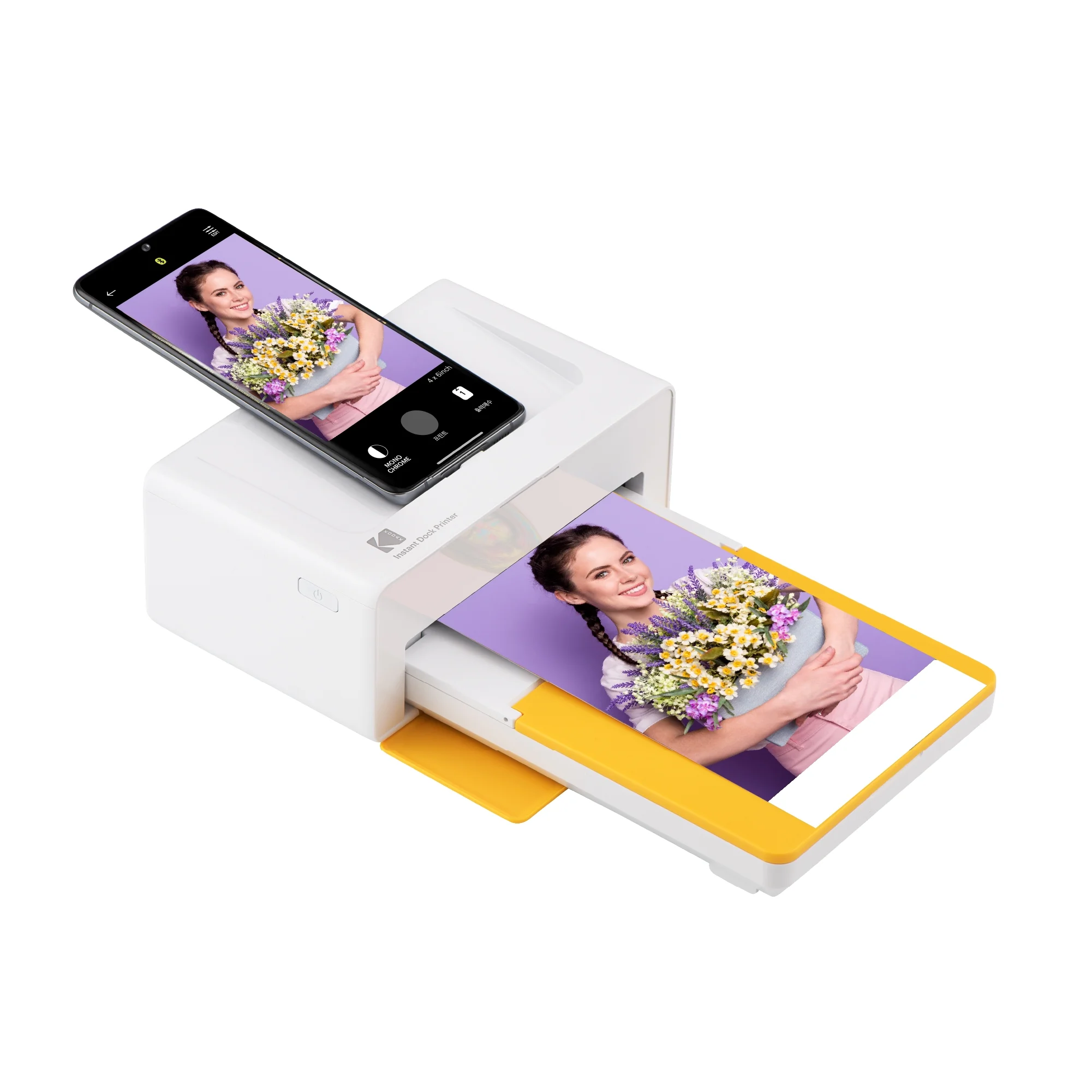 KODAK Dock Plus 4PASS Instant Photo Printer (4x6 inches) + 10 Sheets