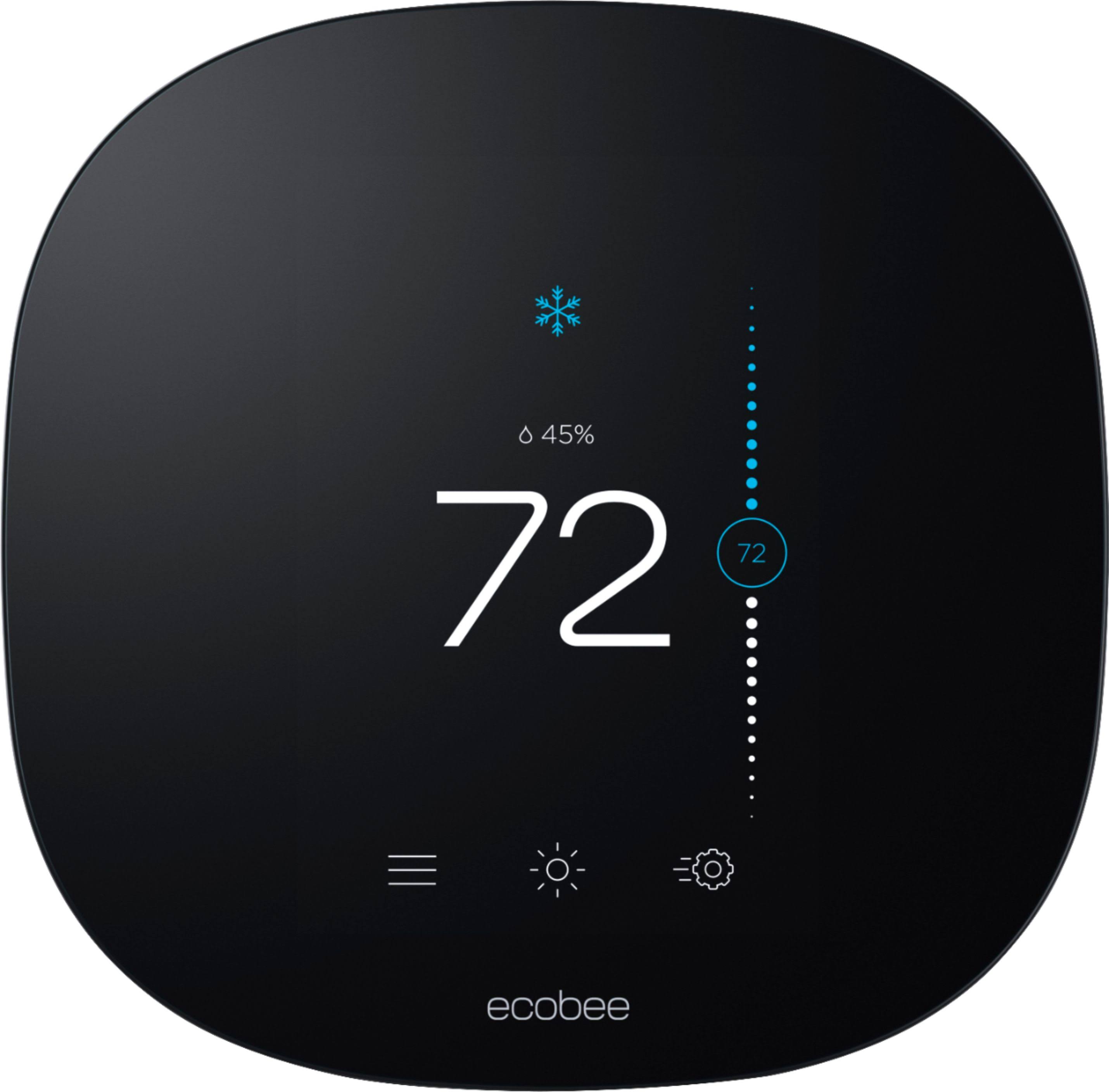 Ecobee - Refurbished Ecobee3 Lite Smart Programmable Thermostat - Black - Avayadevconnect