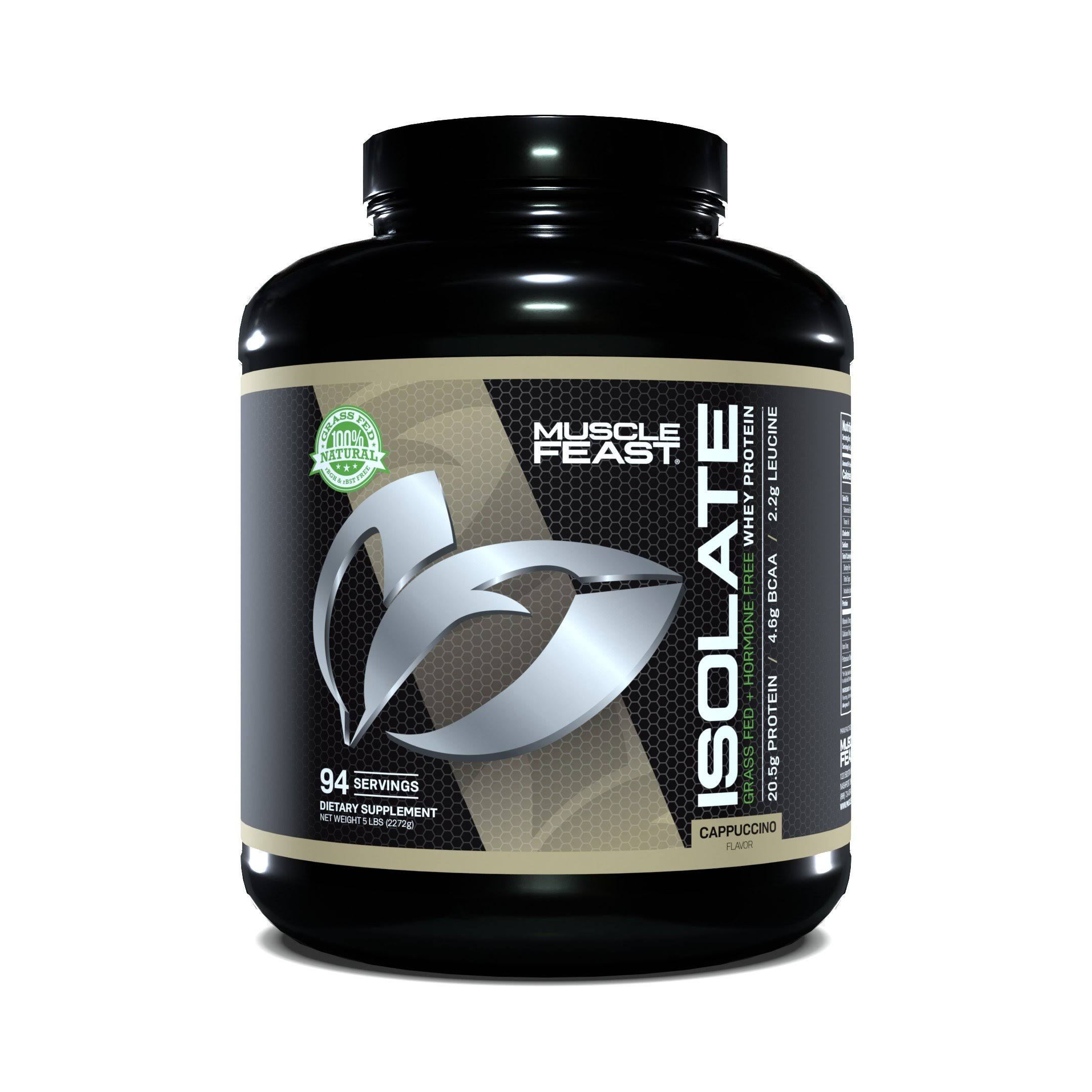 Muscle Feast 100% Pure Whey Protein Isolate Powder - Cappuccino Dairy - 5 lb