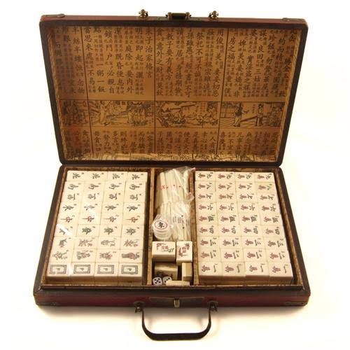 Mahjong Set with Leatherette Case