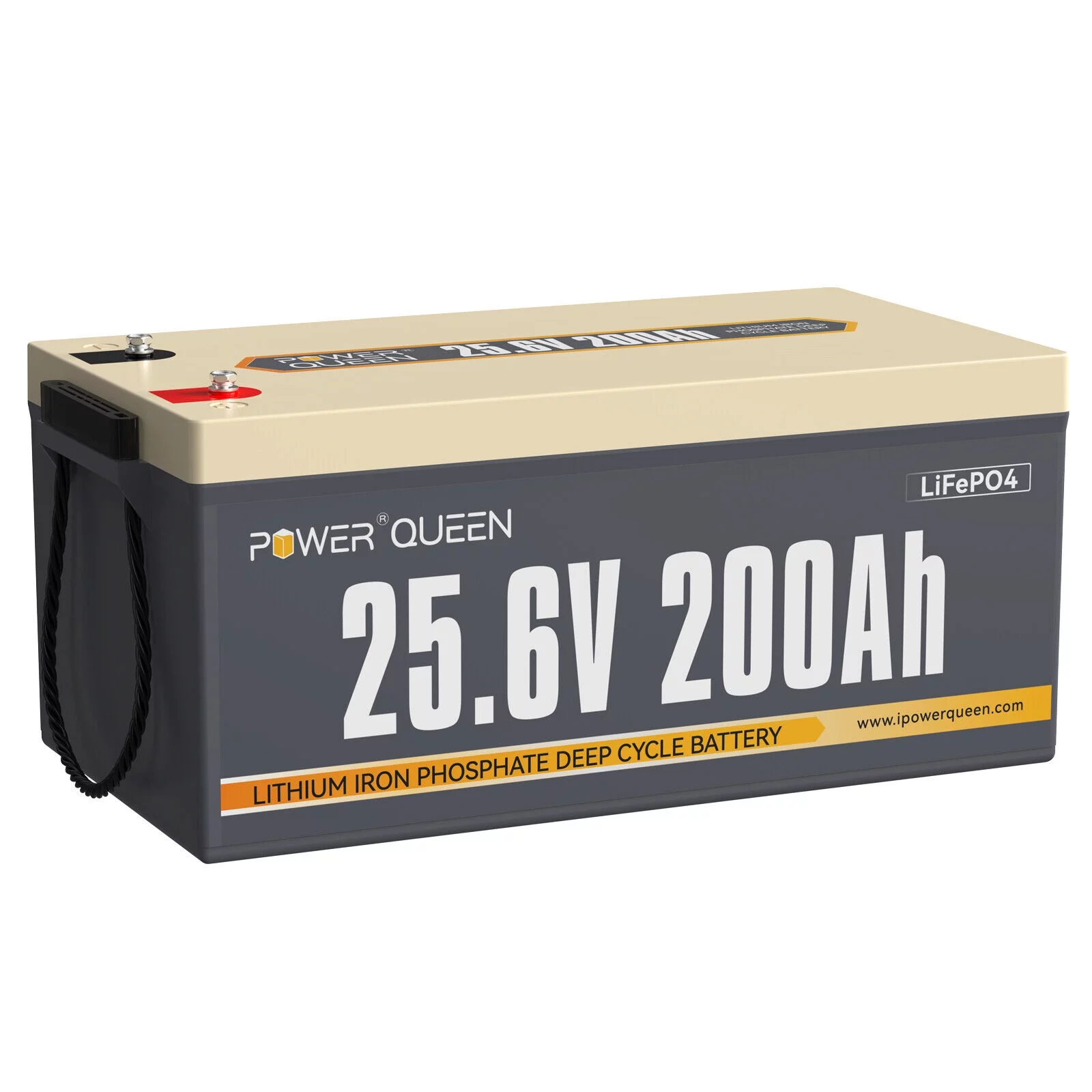 Power Queen 24V 200Ah LiFePO4 Deep Cycle Lithium Battery 5120Wh 200A BMS for Solar RV Off-grid - Curated Treasures Market