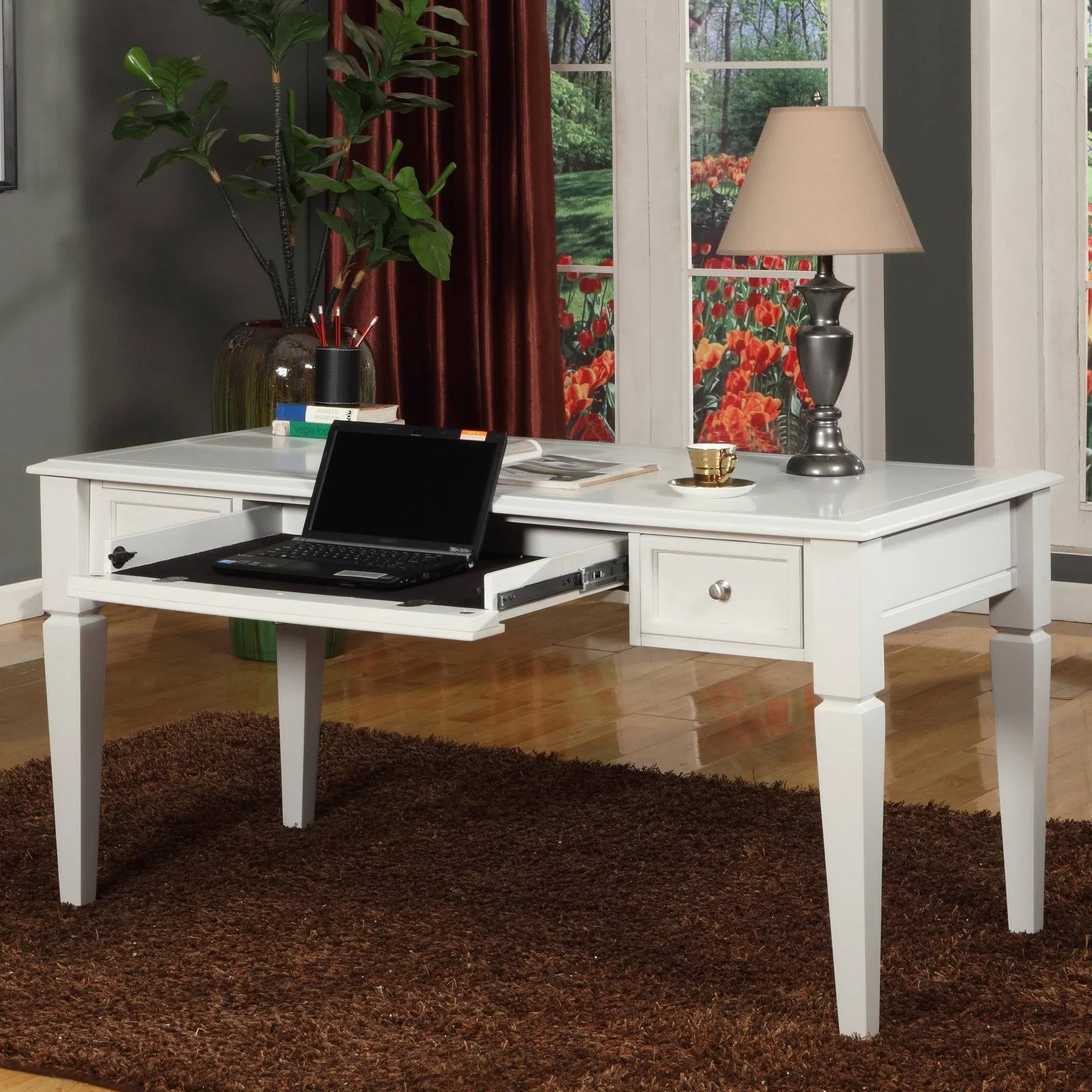 Parker House Boca Writing Desk - Cottage White