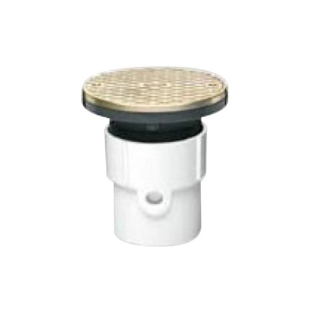 Oatey 74169 4x22 PVC Hub Base General Purpose Adjustable Cleanout with 6x22 Nickel Cover u0026 Round Ring