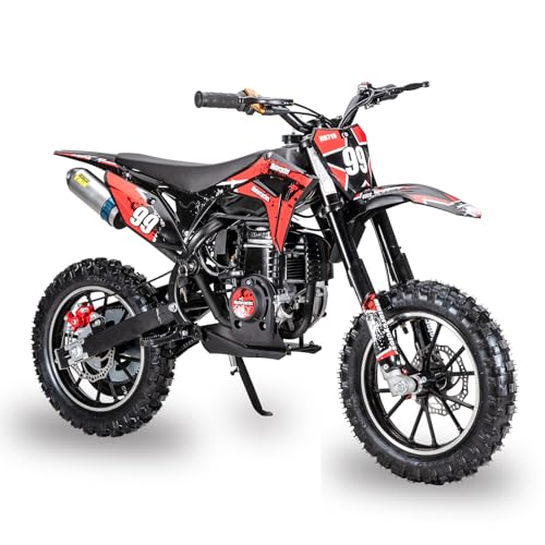 40cc 4-Stroke Dirt Bike for Kids, Gas Powered Off Road Motorcycle Mini Bikes with Speeds up to 25 MPH for Uphill and Off-Road Conditions Pull Start