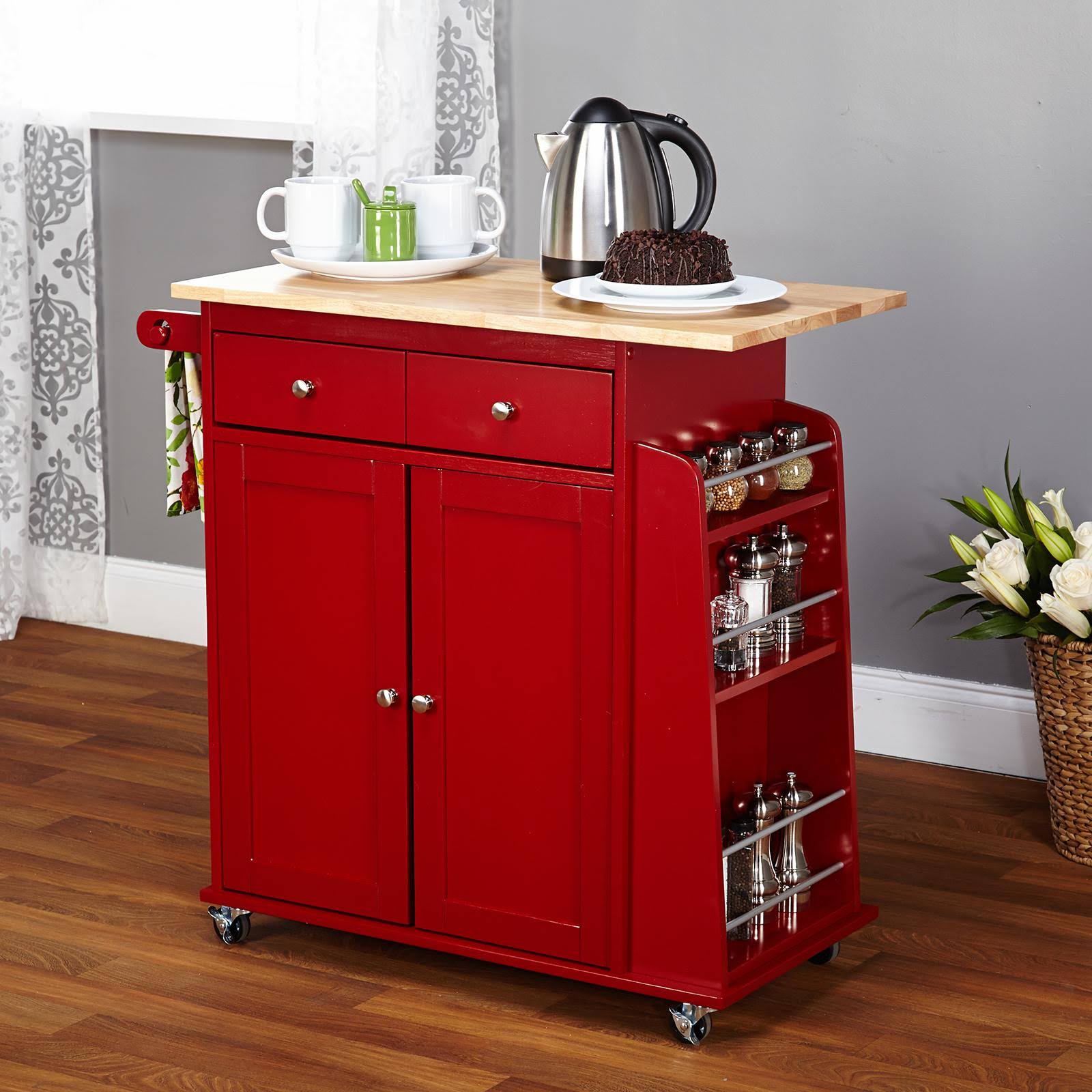 Sonoma Kitchen Cart Red