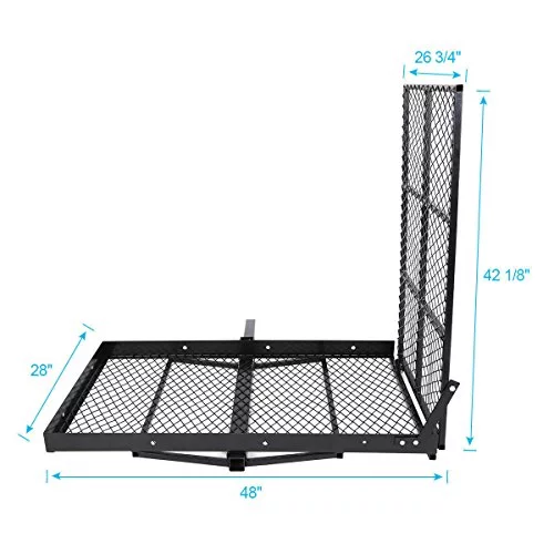 Folding Wheelchair Scooter Carrier Rack 250KG Medical Rack Ramp Hitch Mount - Curated Treasures Market
