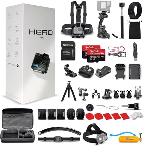 GoPro Hero (Go Pro Hero) Black Compact - Waterproof Action Camera with 4K Ultra HD Video, 12MP Photos