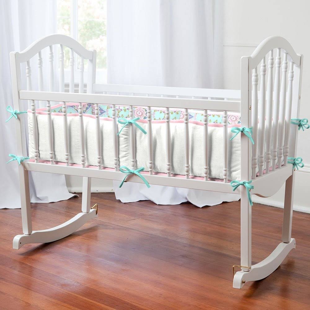 Carousel Designs Aqua Haute Baby Cradle Bumper