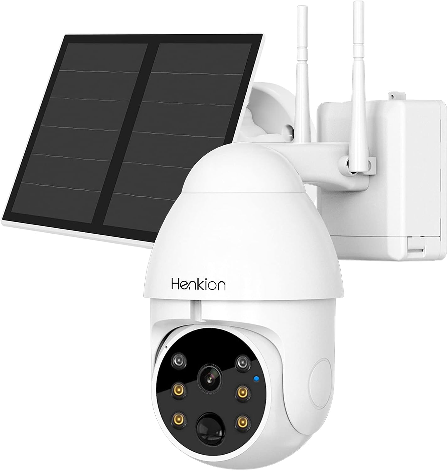 Solar Powered Wireless Security Camera, Henkion WiFi Outdoor Camera 1080P Pan Tilt Rechargeable Battery Camera Waterproof Home Surveillance