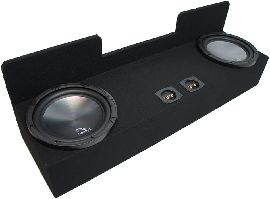 (2) Harmony Audio HA-A122 Subwoofer Bundle with Dual 12 Sub Box Enclosure Compatible with 1995-2004 Toyota Tacoma Ext Cab Truck