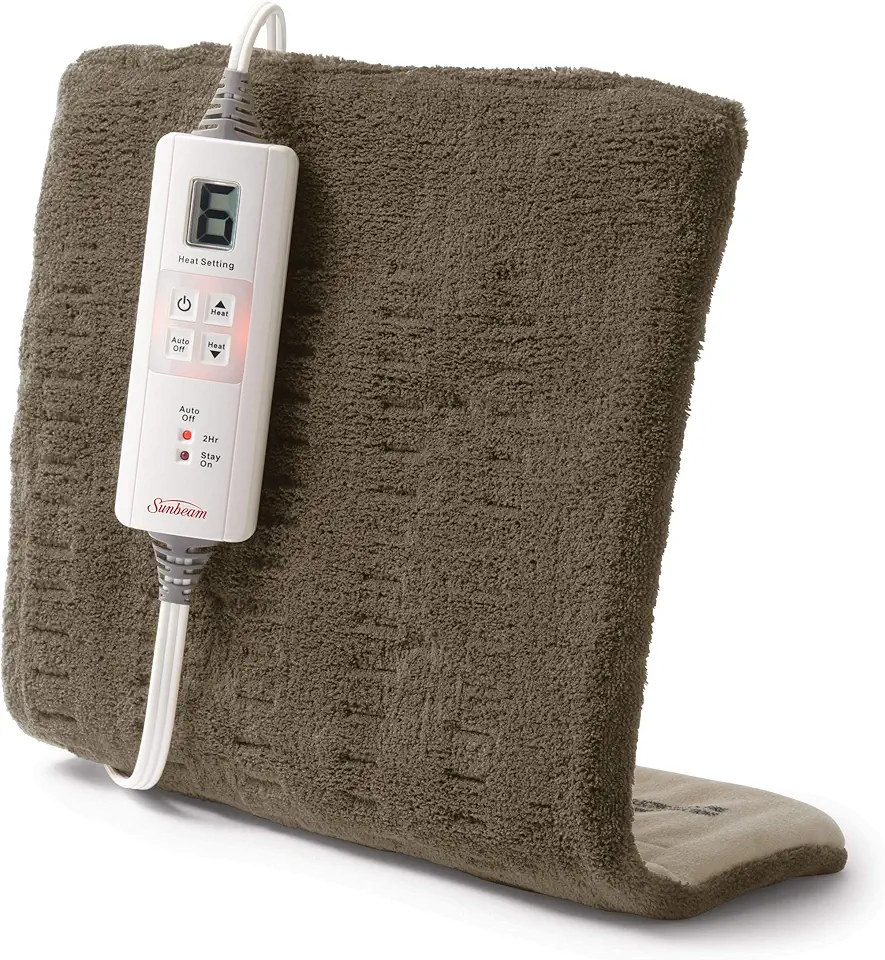 Sunbeam Premium Heating Pad with XpressHeat Technology, Standard Size, Brown - Kansas Nuitrition - HNZSDS