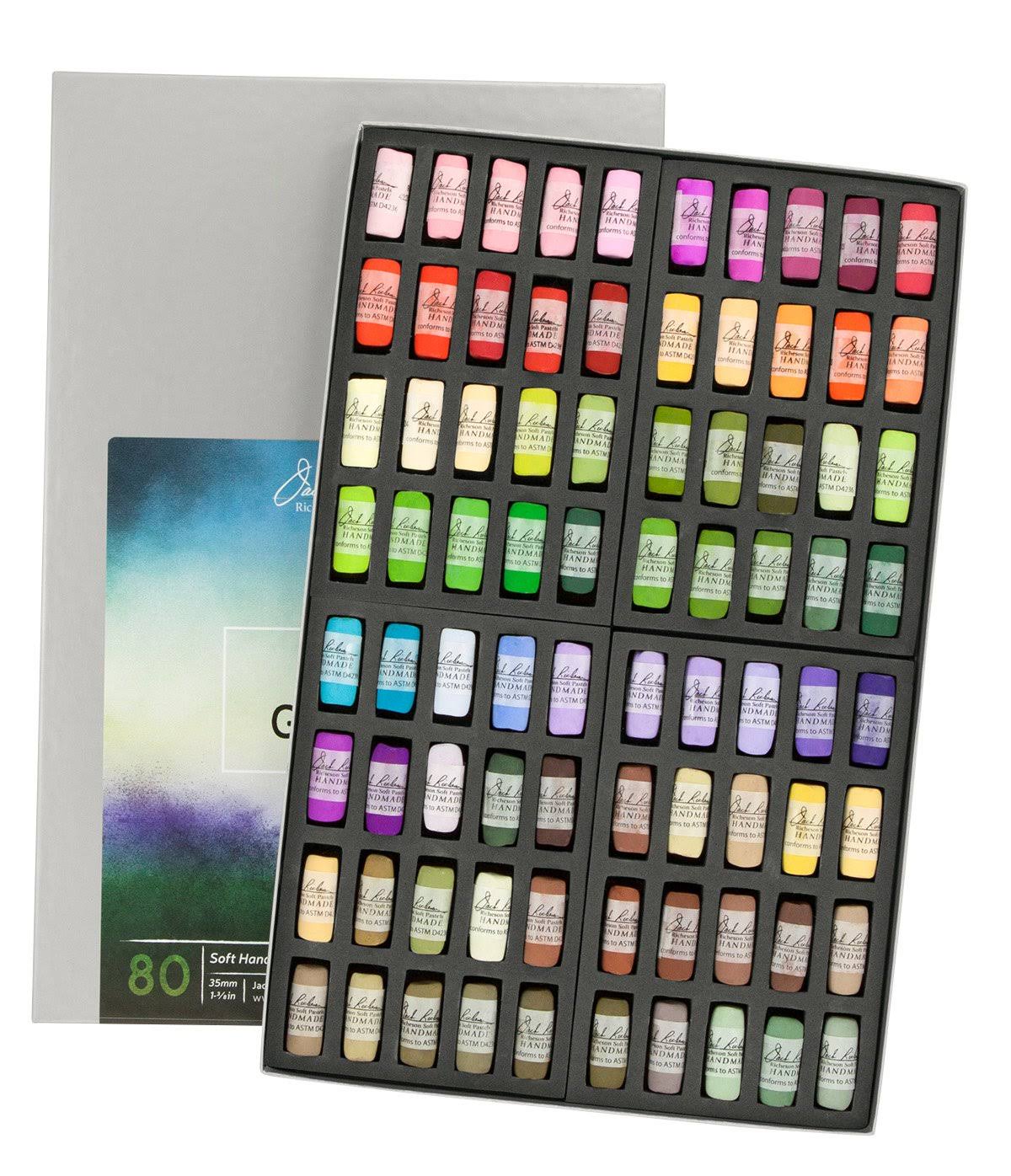Jack Richeson Hand Rolled Soft Pastels Landscape Garden, 80 Piece Set