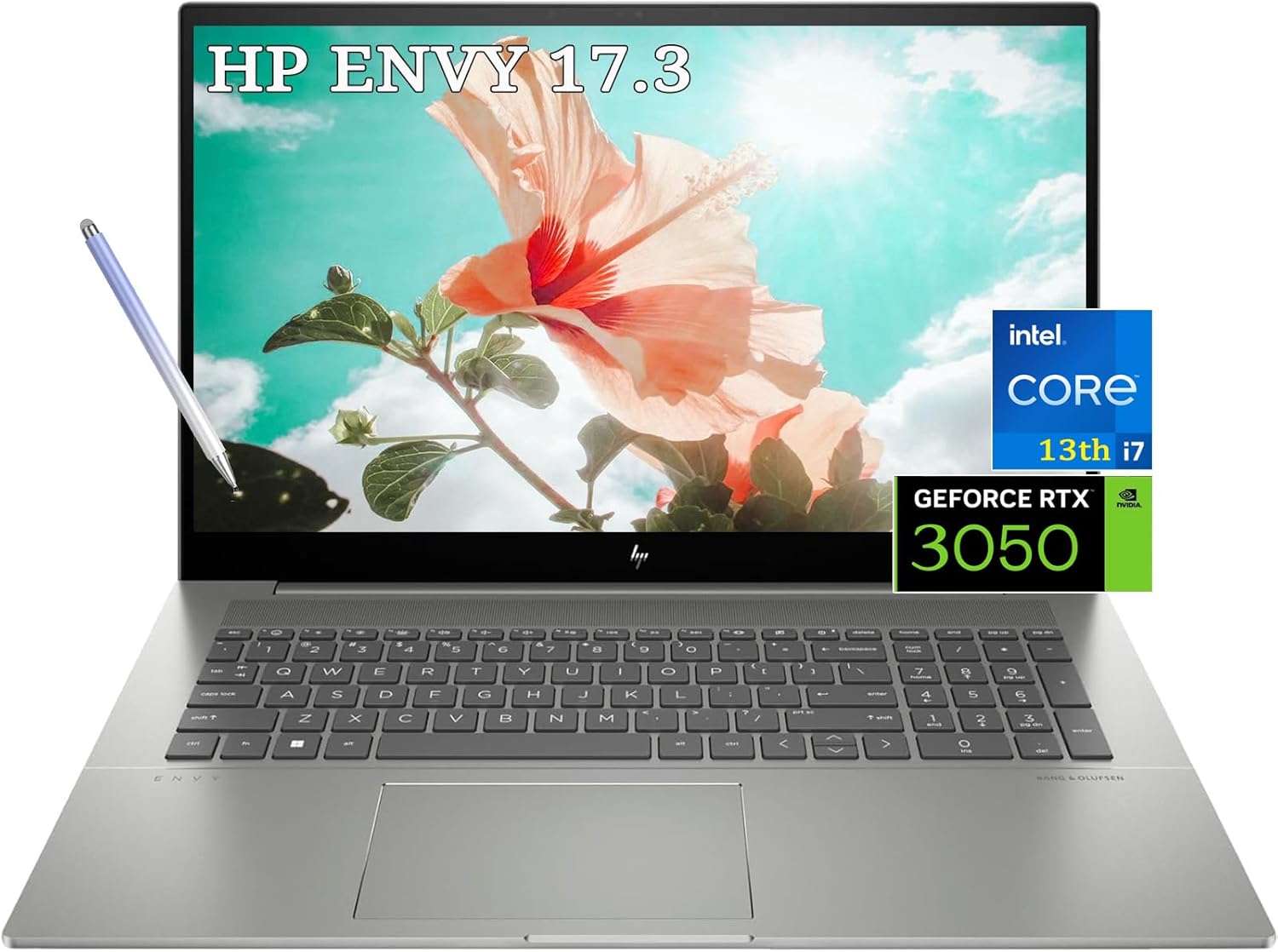 HP-ENVY 17.3-Touchscreen Laptop-13th Gen - i7-1355U - RTX 3050 - Backlit Keyboard - Windows11 - Wi-Fi 6E - Thunderbolt4 - Microsoft 365